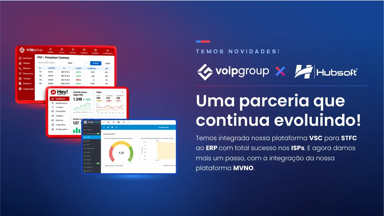 Parceria VoIP e Hubsoft