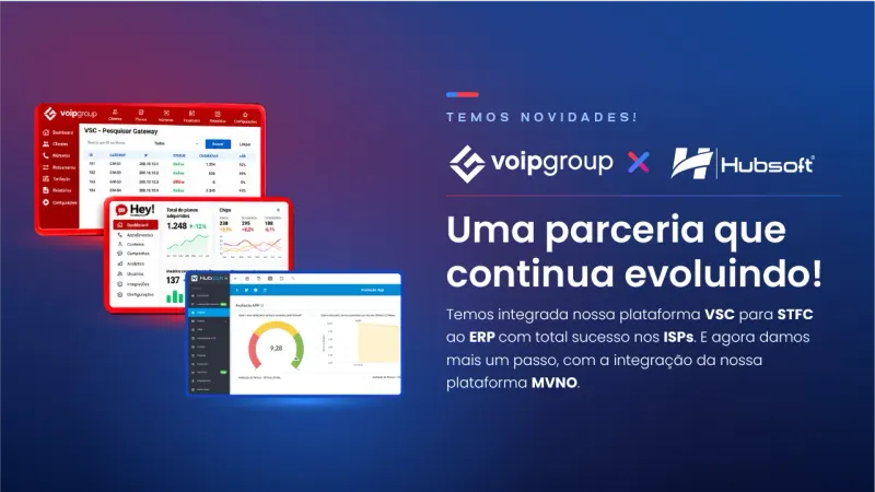 Parceria VoIP e Hubsoft