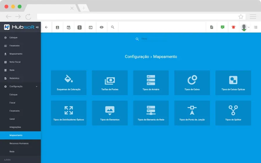 Hubsoft screen: Custom mapping settings