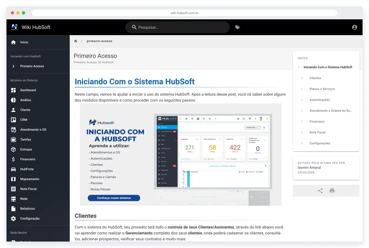 Getting started guide in the Hubsoft Wiki